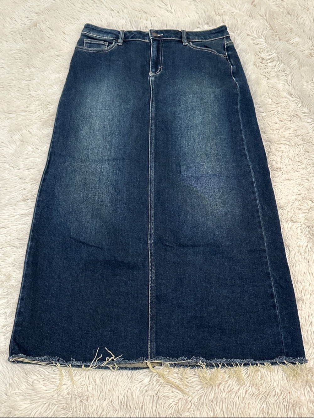 🎀 Carly Jean Denim Maxi Skirt